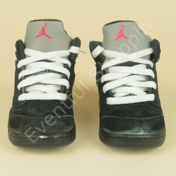 Nike Air Jordan 5 Retro OG TD Size 4C Black Metallic Reimagined Shoes HF3977-001 - Picture 2 of 10